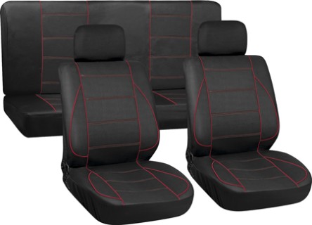 Seat covers - Super (size-midi), red/black