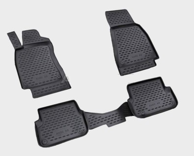 Rubber floor mat set Audi A6 C6 (2004-2011) with edges