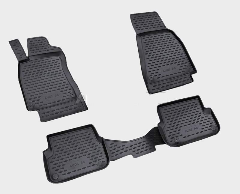 Rubber floor mat set Audi A6 C6 (2004-2011) with edges