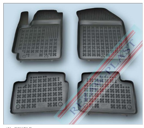 Rubber floor mat set Kia Picanto (2005-2011) with edges