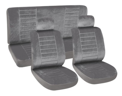 Universal seat cover set, grey