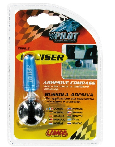 Cruiser, adhesive compass