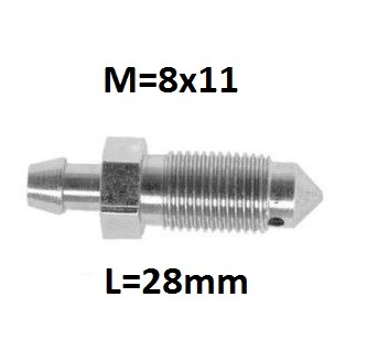 BLEEDER NIPPLE SCREW (BRAKE CALIPER DRUM OR CLUTCH) 