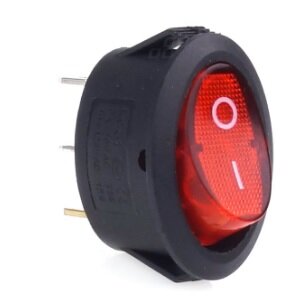 Round switch On/Off, 12V, 20A (interruptor) 