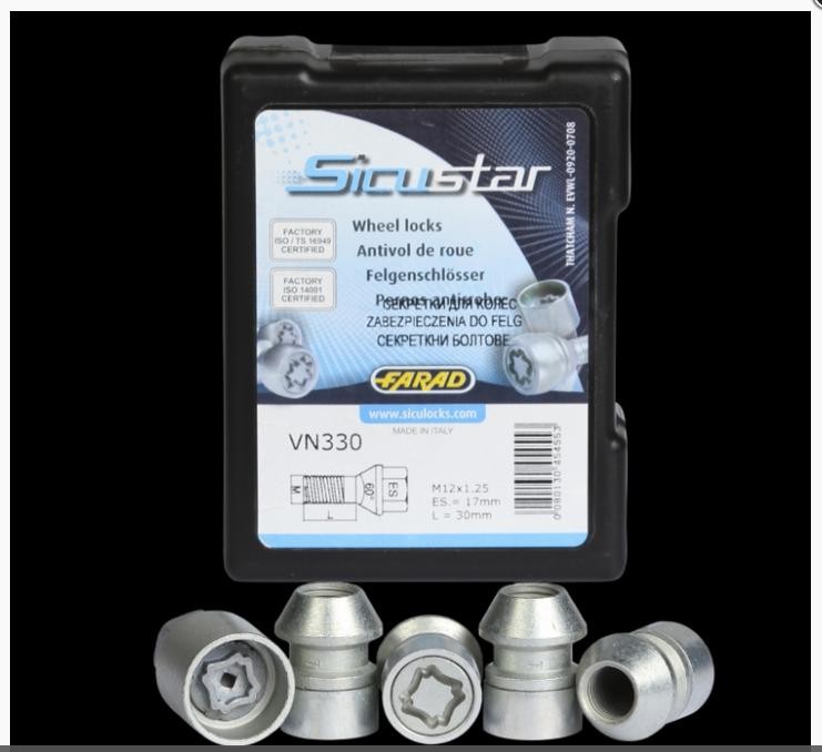 Wheel lug set, M12X1.5X26