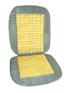 Seat cushion with wooden inserts