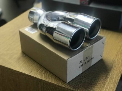 Exhaust double Muffler pipe end
