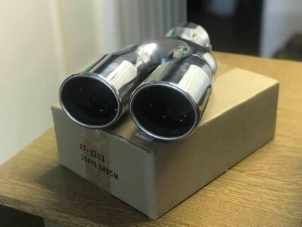 Exhaust double Muffler pipe end
