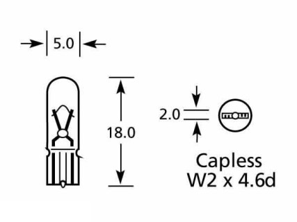 Bulb 1.2W, 12V 