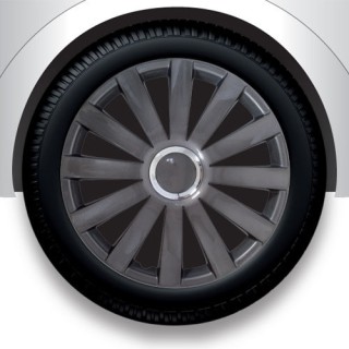 Wheel covers set - Spider Pro Black, 14"