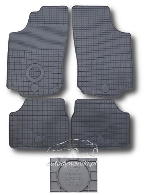 Rubber floor mats set Opel Corsa C (2000-2006)