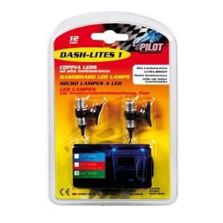 Dashboard led lamps set (green color), 12V