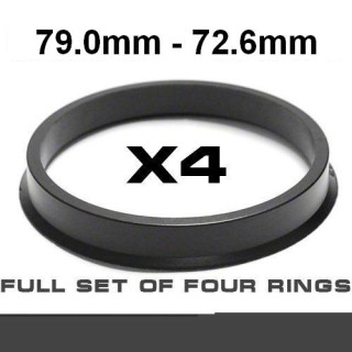 Wheel hub centring ring 79.0mm ->72.6mm
