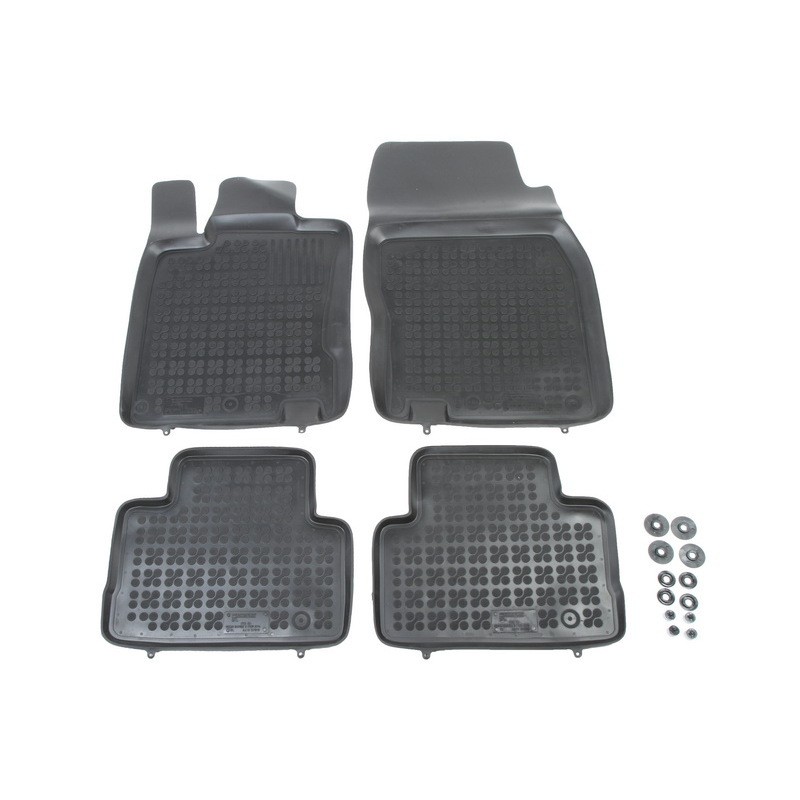 Rubber floor mats set Nissan Qashqai (2013-)/ X-Trail (2013-), with edges 