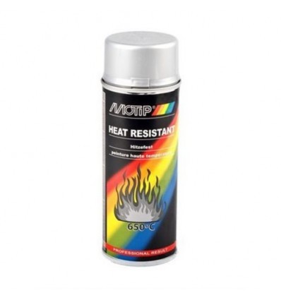 Heat resistant silver laquer  - Motip Heat Resistant, 800C, 400ml. 