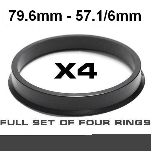 Wheel hub centring ring 79.6mm ->57.1/6mm