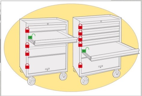 Tool box, 7 drawers (without tools)