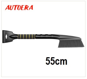 Plastic brush with scrapper, 55cm 
