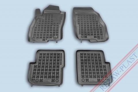 Rubber floor mat set  Fiat Punto EVO (2008-2012), with edges