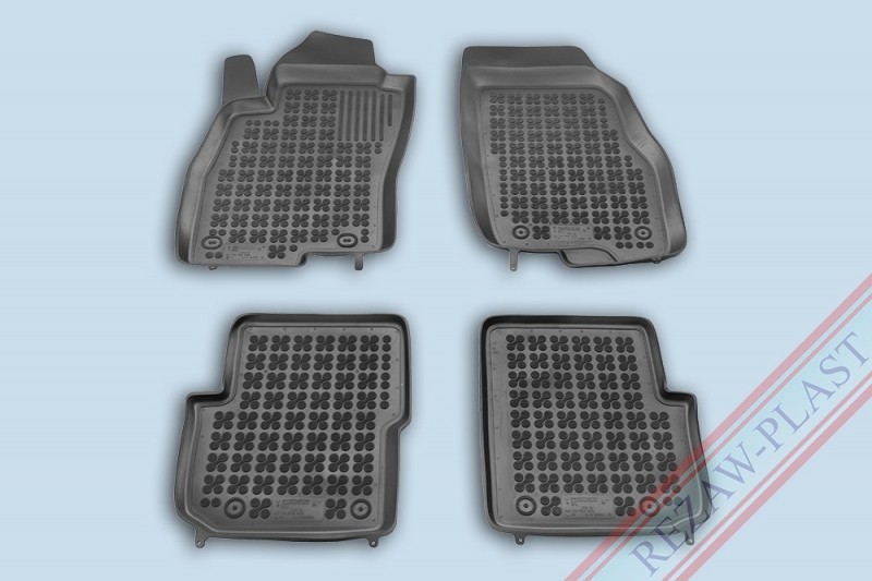 Rubber floor mat set  Fiat Punto EVO (2008-2012), with edges