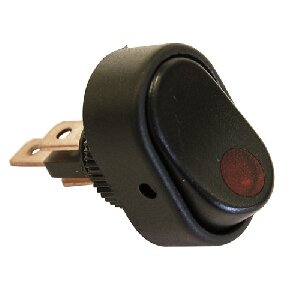 Switch red led, 12V, 30A