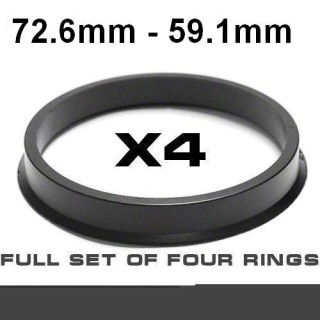 Wheel hub centring ring 72.6mm ->59.1mm