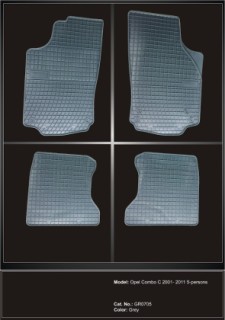 Rubber floor mats set Opel Combo (2001-2011)