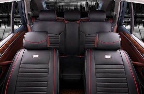 Leather imitation car seat cover set with zippers