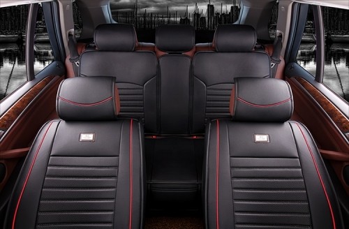 Leather imitation car seat cover set with zippers