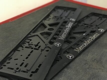 2pcs x 3D number plate holder - Mercedes-Benz