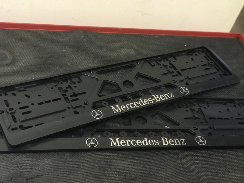 2pcs x 3D number plate holder - Mercedes-Benz
