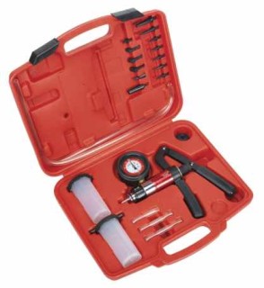 Vacuum pressure pump brake bleeding kit