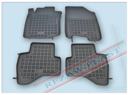 Rubber floor mat set Toyota Aygo (2005-2014)/Citroen C1(2008-)/Peugeot 107(2005-), with edges