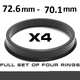 Wheel hub centring ring  72.6mm ->70.1mm