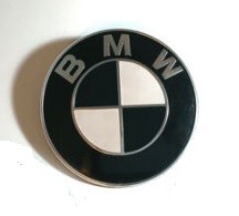 Rear Trunk badge BMW  Ø74mm (black/white)
