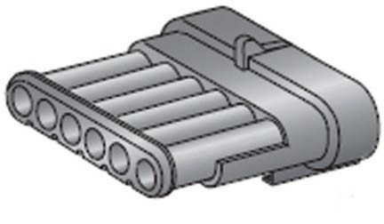 Connection of electric contacts, 6 sockets