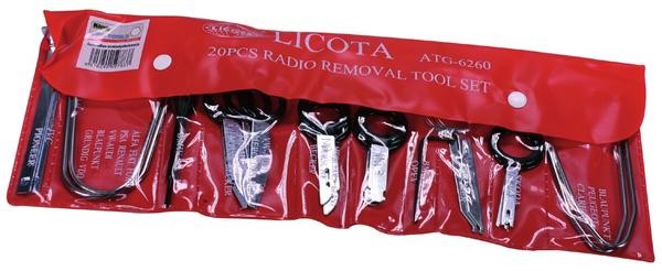 Car radio removing tools set