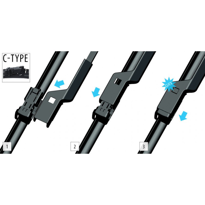 Wiper blade set OXIMO - Audi A6 C6/Hyundai ix55/ VW Tiguan, 60+50cm