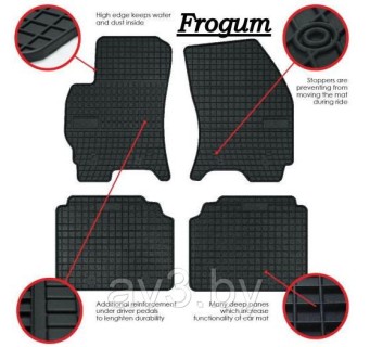 Rubber floor mats set Mercedes-Benz A-class W176 (2012-2020)/ CLA (2013-2021)