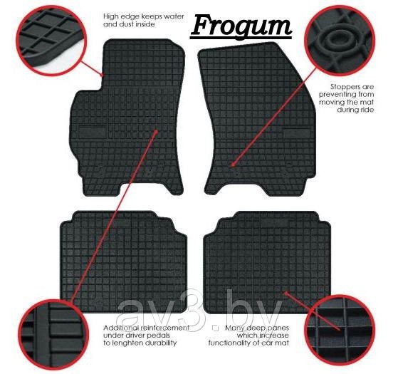 Rubber floor mats set Mercedes-Benz A-class W176 (2012-2020)/ CLA (2013-2021)