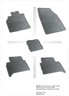  Rubber floor mats set Renault Grand Scenic (2003-2015)/Scenic (2009-2016) 