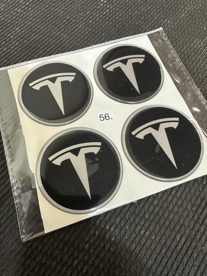 Wheel stickers TESLA 56mm