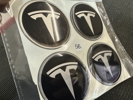 Wheel stickers TESLA 56mm