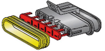 Connection of electric contacts, 6 sockets