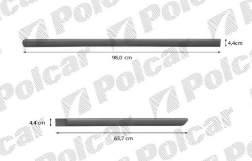 Side mouldings set Audi A4 B5 (1994-2001), right side