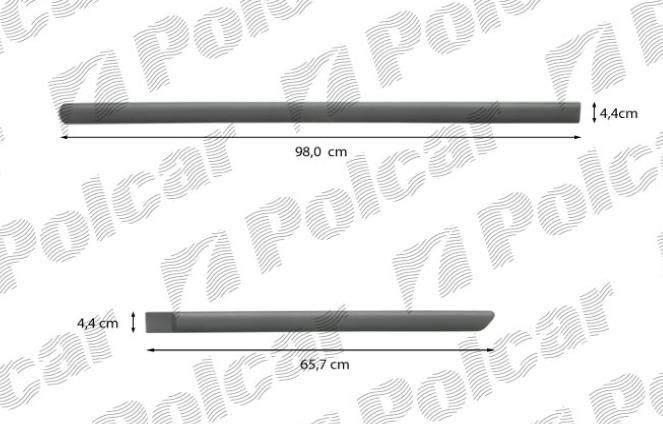Side mouldings set Audi A4 B5 (1994-2001), right side