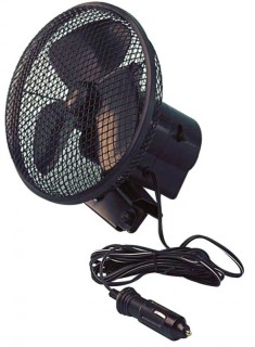 Jumbo Ø 6” oscillating metal car fan - 12V