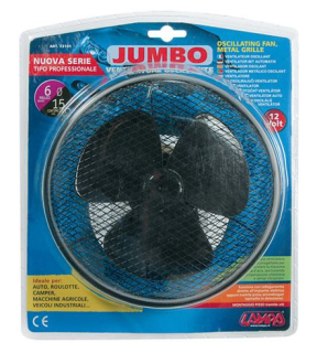 Jumbo Ø 6” oscillating metal car fan - 12V