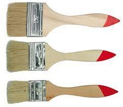 Flat paint brush set, 3pcs