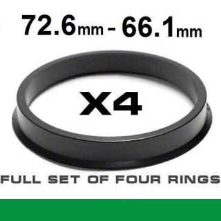 Wheel hub centring ring 72.6mm ->66.1mm